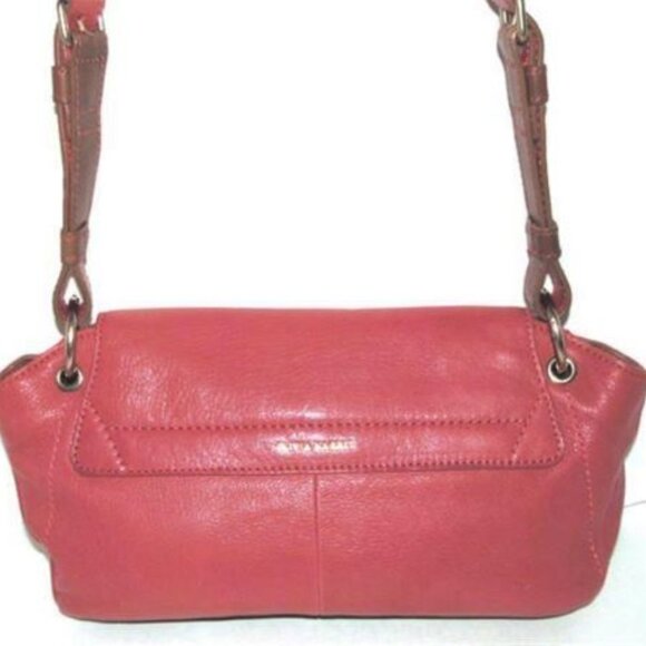 Olivia Harris Fire Engine Red St Jean Leather X-body & Dust Bag Nwt - Picture 2 of 9